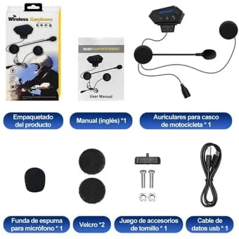 Audífono Bluetooth para Casco