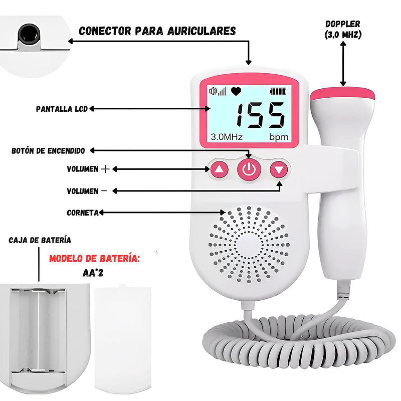 Realiza Tu Orden AQUÍ - FetalDoopler™ - Monitor Fetal Portátil