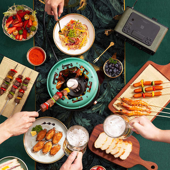 🔥🍖 PARRILLA DE BARBACOA AUTOMÁTICA GIRATORIA – SIN HUMO 🚫💨