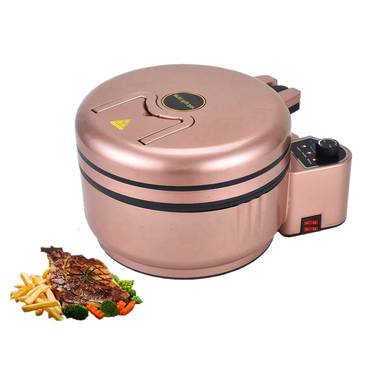 🍖🔥 SARTÉN SIN HUMO PARA PARRILLA ELÉCTRICA ANTIDHERENTE 3 EN 1